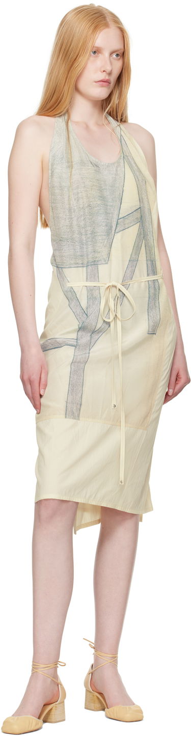 Klä LEMAIRE Lemaire Philippe Weisbecker Apron Midi Dress Gul | DR1103 LF1414, 3