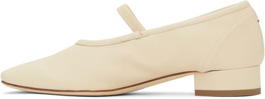 Skovård Aeyde Aeyde Pippa Leather Ballerina Flats Beige | A11-FL-GLVR25RO126-SS25-100-007, 2