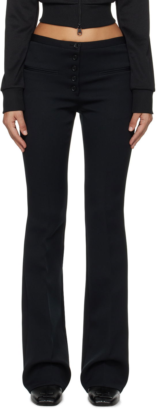 Byxor Courrèges Courrèges Tailored Flare Trousers Svart | 124CPA184PL0007