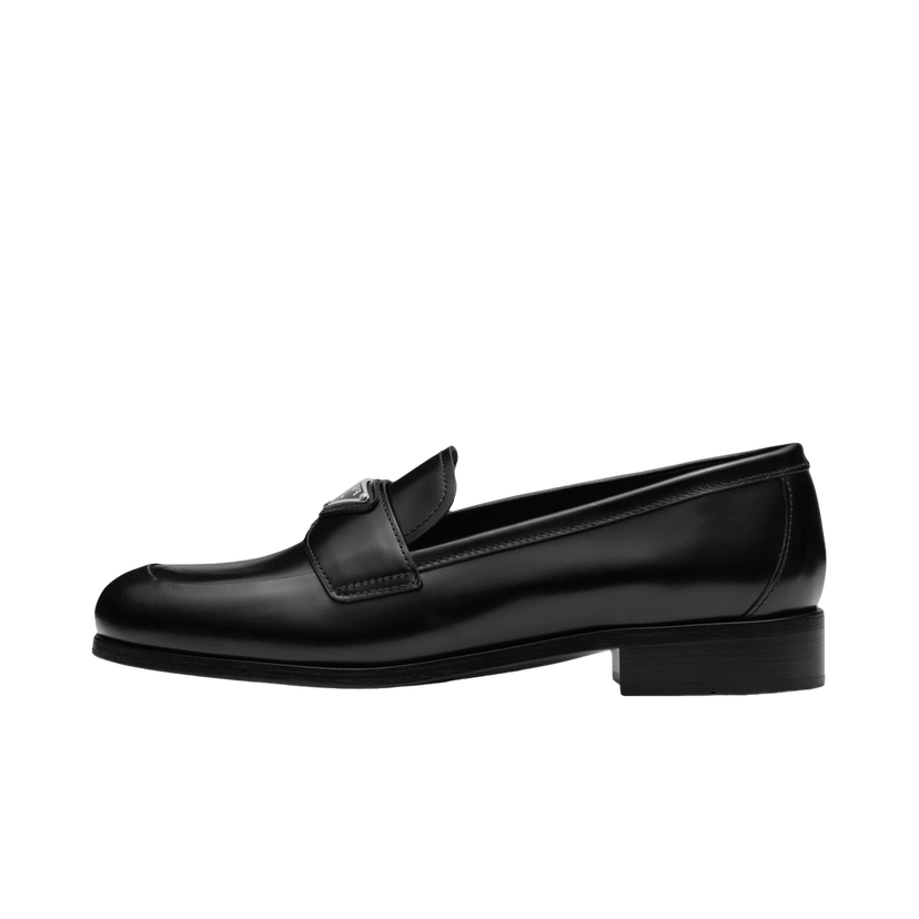 Sneakers och skor Prada 25mm Penny Loafer Brushed Leather Svart | 1D902M_055_F0002_F_025