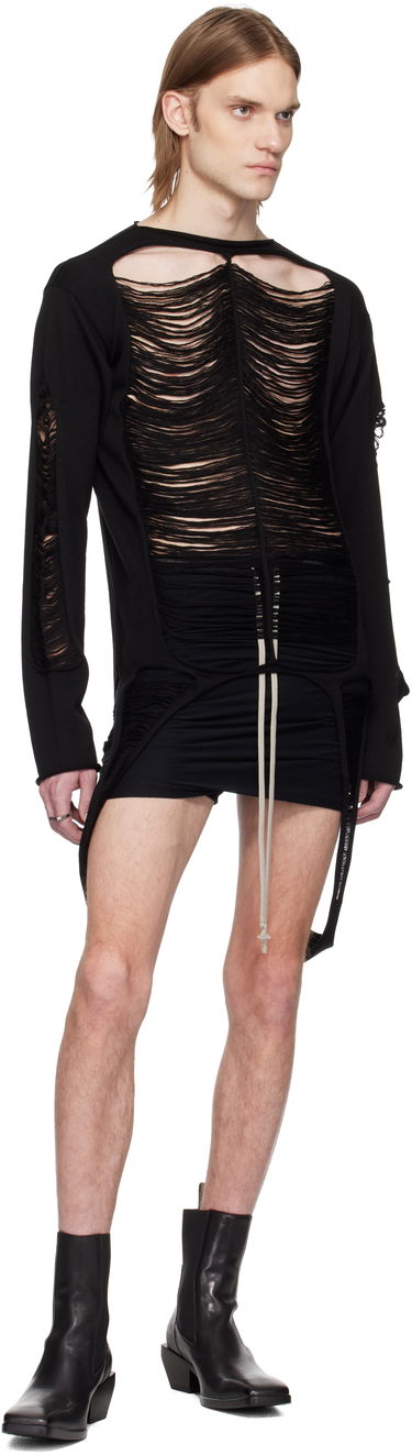 Sweater Rick Owens Rick Owens Hollywood Long Sleeve Sweater Svart | RR01E5671 KGRIDM, 3