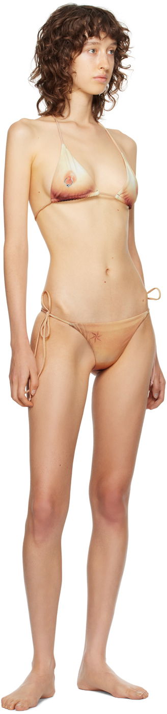Badkläder Jean Paul Gaultier 'The Body Tattoo' Triangle Bikini Beige | 23/15-F-SG020-J535-25/23/15-F-S, 3