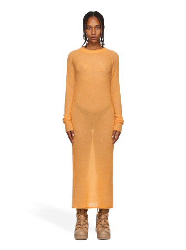 Klä Acne Studios Metallic Thread Maxi Dress Orange | A20438-
