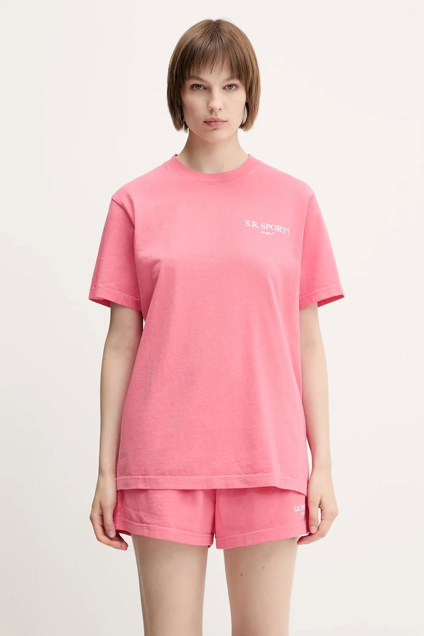 T-shirt Sporty & Rich Sporty & Rich Wimbledon T-Shirt Rosa | TO043612201P139