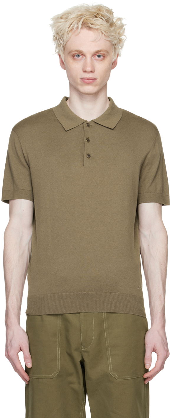 Polotröja A.P.C. Knit Polo Shirt Grön | COGCN-H23193