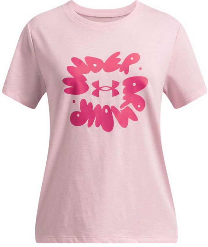 T-shirt Under Armour Under Armour Bubble Wordmark Short Sleeve T-Shirt Rosa | 1389765-647