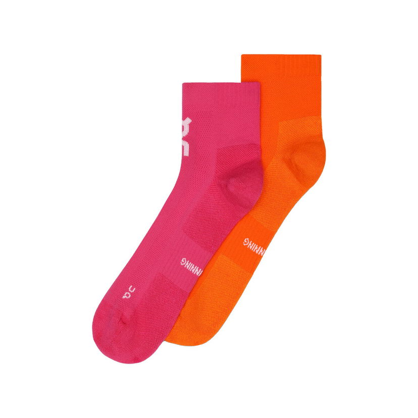Strumpor On Running Core Run Mid Socks 2 Pairs Orange | 2UF10073889