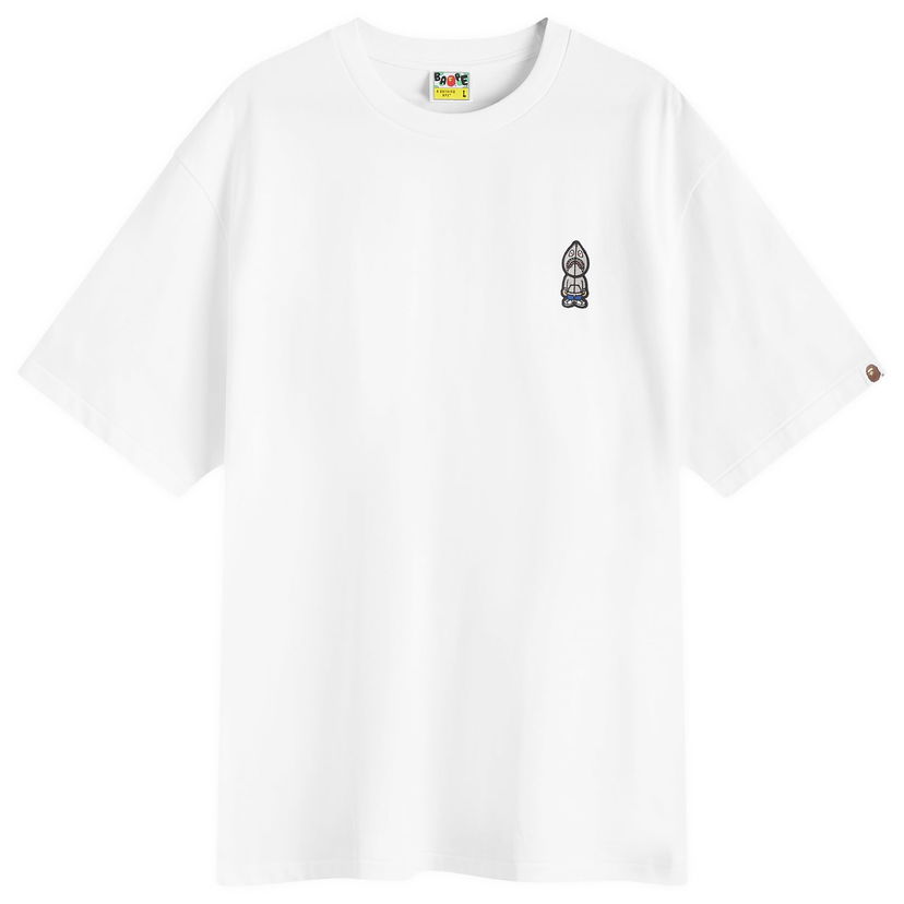 T-shirt BAPE A Bathing Ape One Point Shark Sejin T-Shirt Vit | 001TEK301304M-WHT