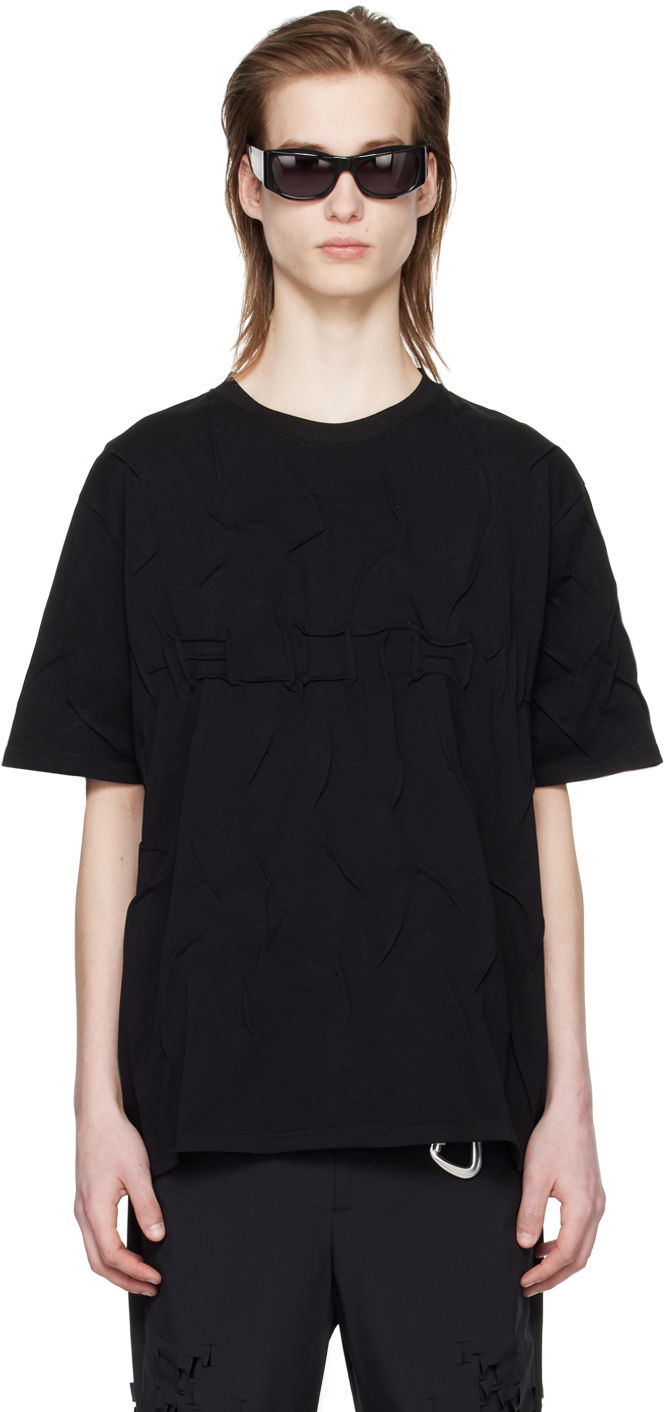 T-shirt HELIOT EMIL Quadratic Texture T-Shirt Svart | PRESS24_M_09_099_BLK01
