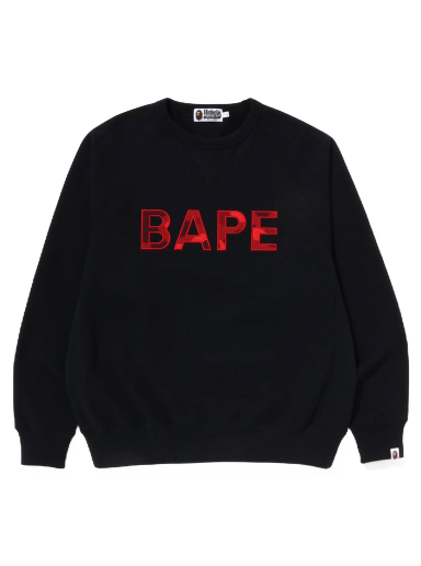 Sweater BAPE Patch Relaxed Fit Crewneck Svart | 1J30-113-007