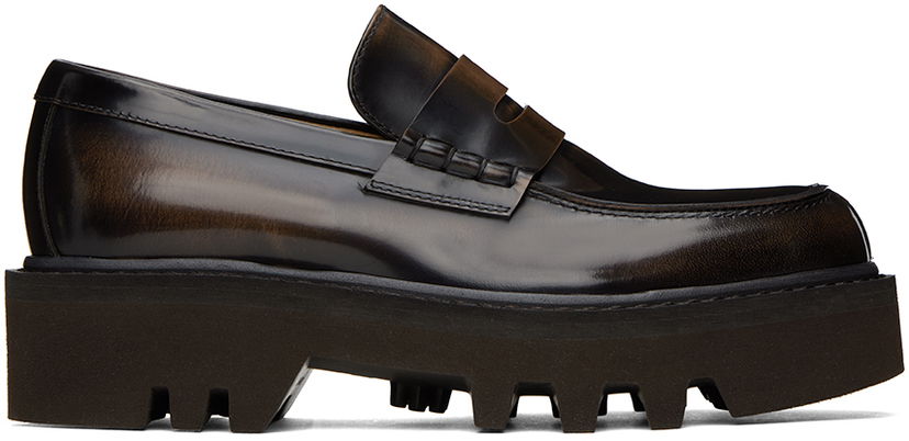 Sneakers och skor Dries Van Noten Dries Van Noten Leather Lug Sole Loafers Brun | WS232-772-130