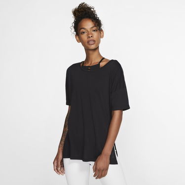 T-shirt Nike Yoga Short-Sleeve Top Svart | CJ9326-010, 0