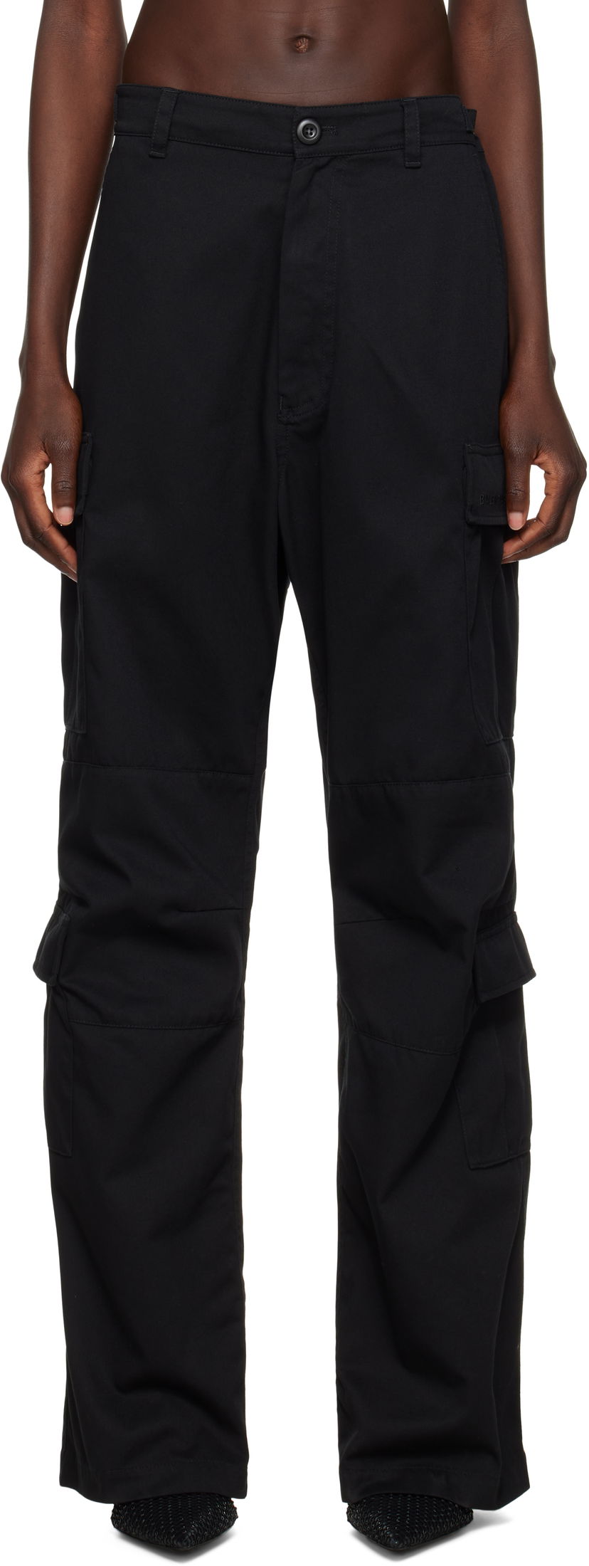 Cargo byxor Balenciaga Balenciaga Regular Fit Cargo Pants Svart | 814567 TRP09