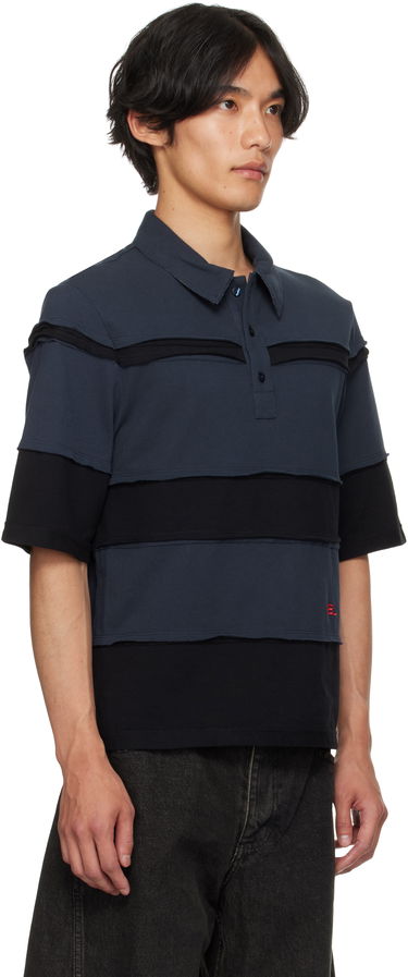 Polotröja Eckhaus Latta Eckhaus Latta Striated Polo Mörkblå | 1401-EL-PF25-M, 1