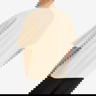 T-shirt MAISON KITSUNÉ Maison Kitsuné Handwriting Embroidery Oversize T-Shirt, Size Large Beige | OM00123KJ0119-P714, 3