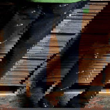 Jeans Pleasures Safety Pin 5 Pocket Denim Jeans Svart | P22W038-BLACK, 0