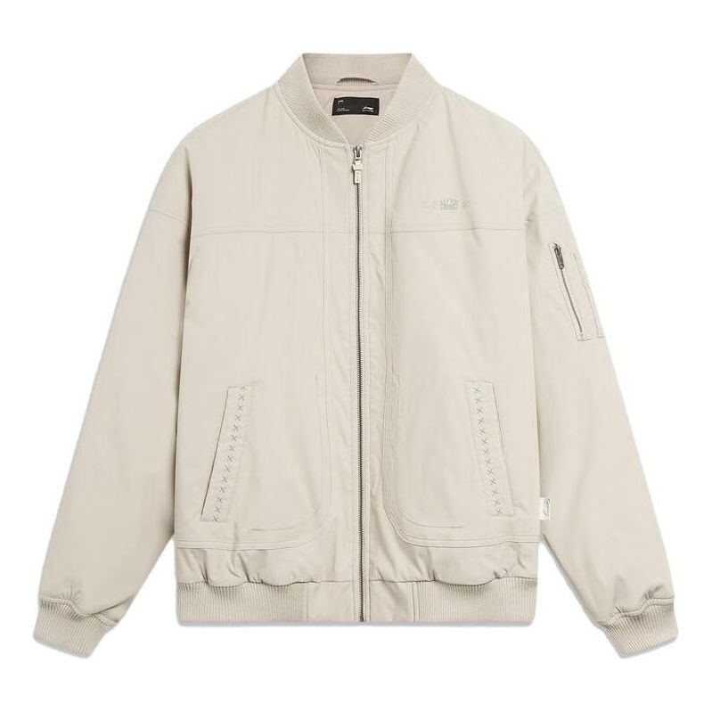 Bomberjacka Li-Ning Culture Bomber Jacket Beige | AJMT095-1