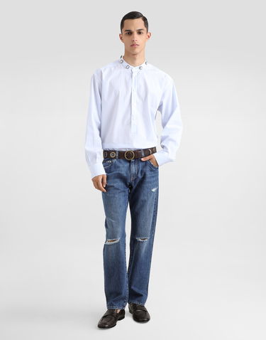 Jeans Dolce & Gabbana Classic Cotton Jeans With Distressing Blå | GP02XDG8ME8S9001, 1