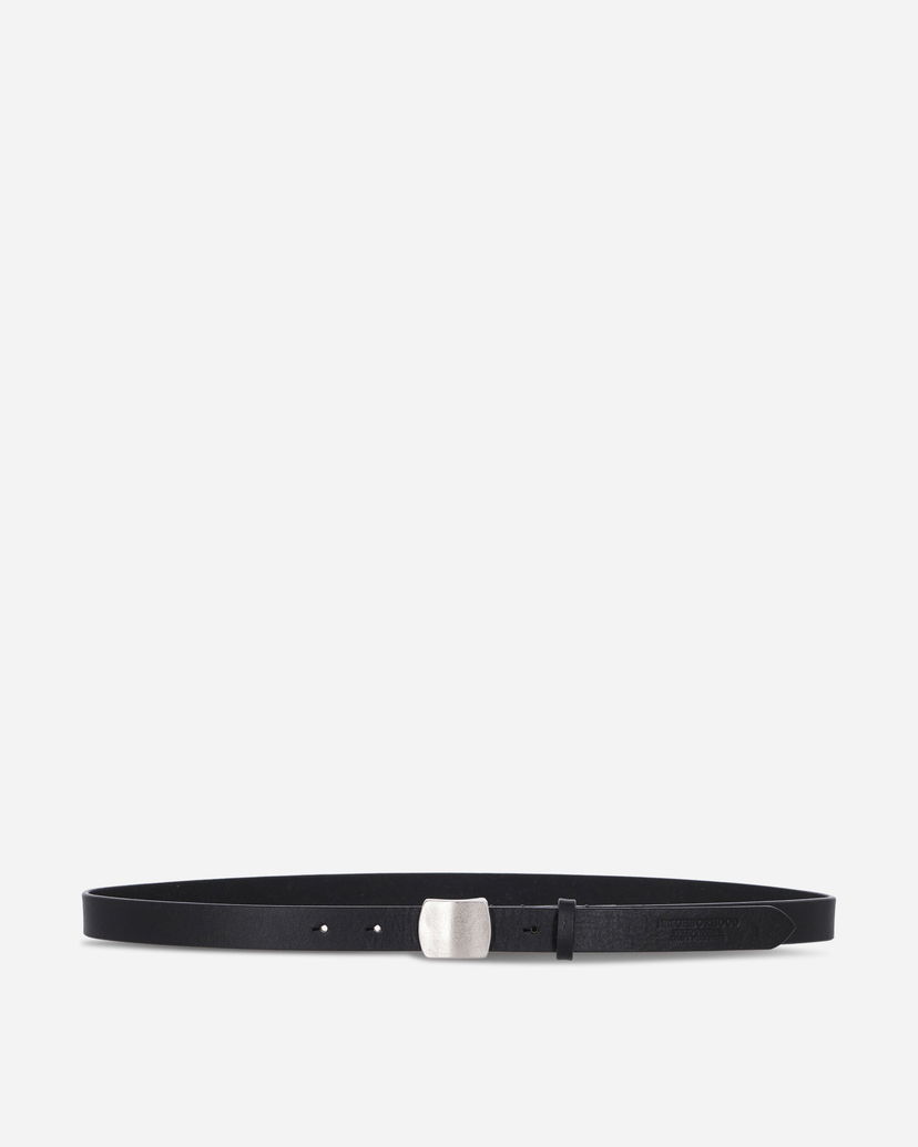 Bälten Neighborhood Leather Belt Narrow Silver Buckle Svart | 252PKNH-AC01 BLACK