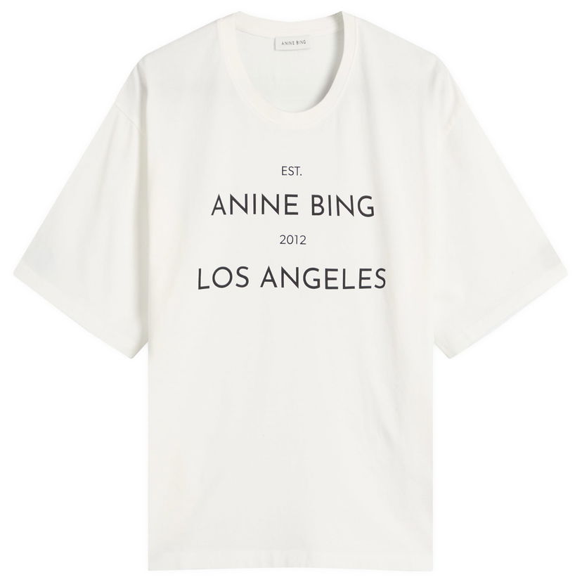 T-shirt Anine Bing Rudy T-Shirt Vit | A-08-11037-IVY1