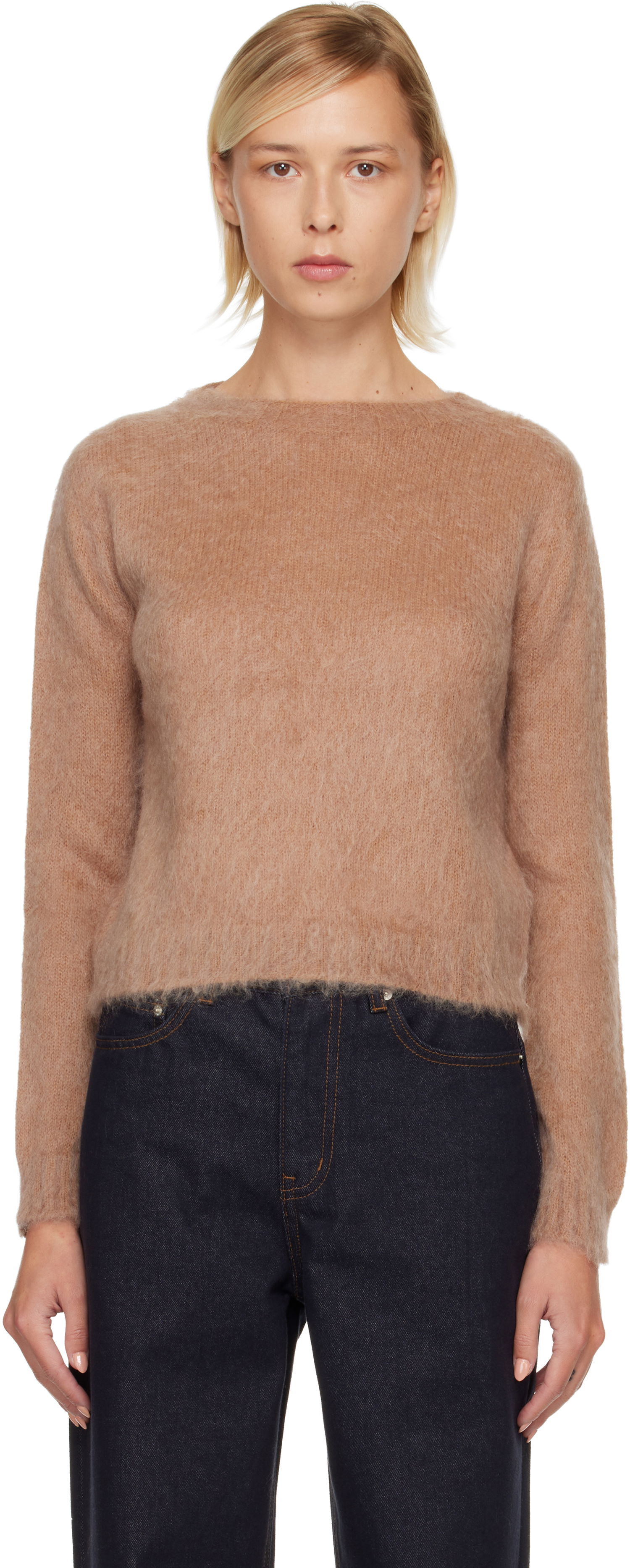 Sweater Max Mara Aceto Fuzzy Knit Sweater Beige | 2526366122600, 0