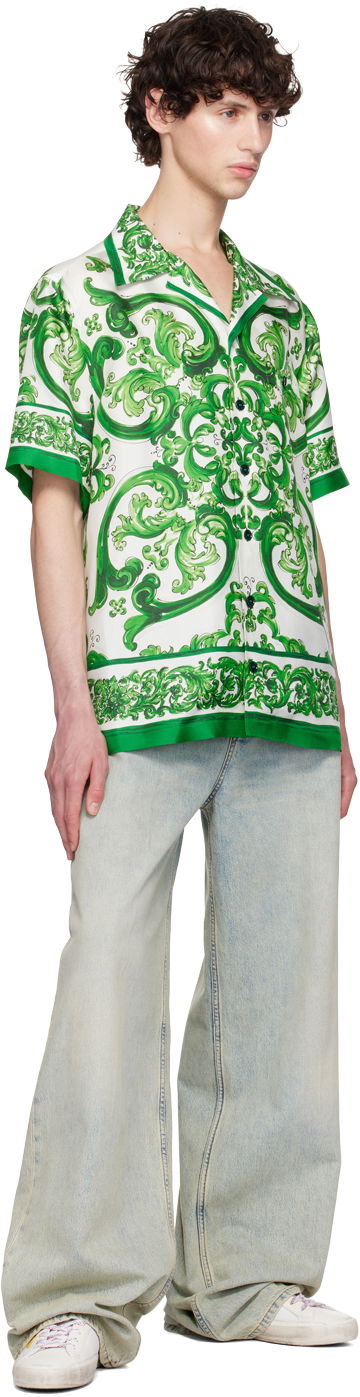 Skjorta Dolce & Gabbana Print Shirt Grön | G5JH9THI1S6, 3