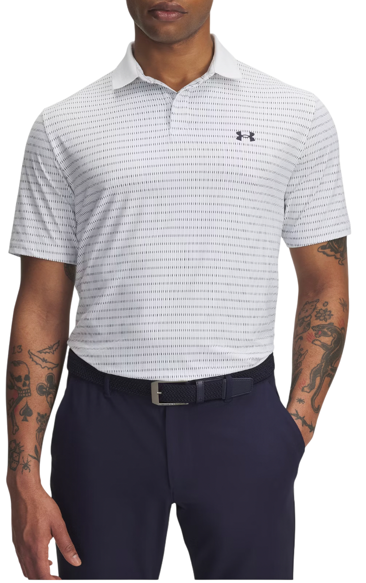 Polotröja Under Armour Drive Chill Printed Polo Vit | 1389597-102