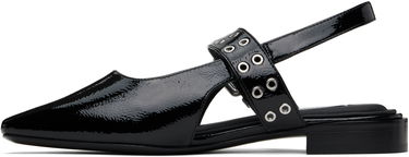 Klä rag & bone rag & bone Astra Leather Slingback Ballerina Flats Svart | WFF24FF000PA0, 2