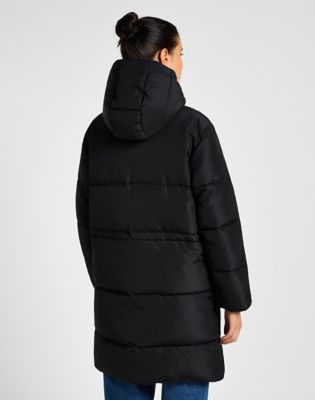 Parkas Lee Long Puffer Jacket Svart | 112355161