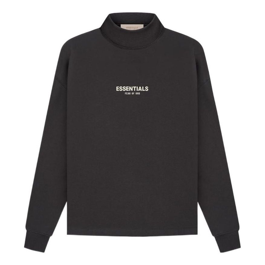 Sweater Fear of God Essentials Relaxed Mockneck Sweatshirt Svart | FOG-SS22-135, 0