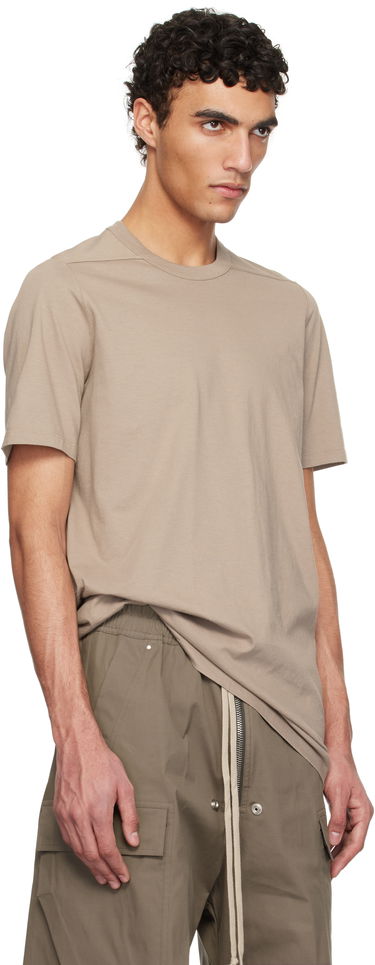 T-shirt Rick Owens Rick Owens Short Level T-Shirt Vit | RU01E5264 JA, 4