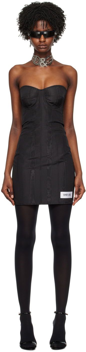 Klä Dolce & Gabbana Black Kim Kardashian Edition Sweetheart Neck Minidress Svart | F6CNPT FU1CJ