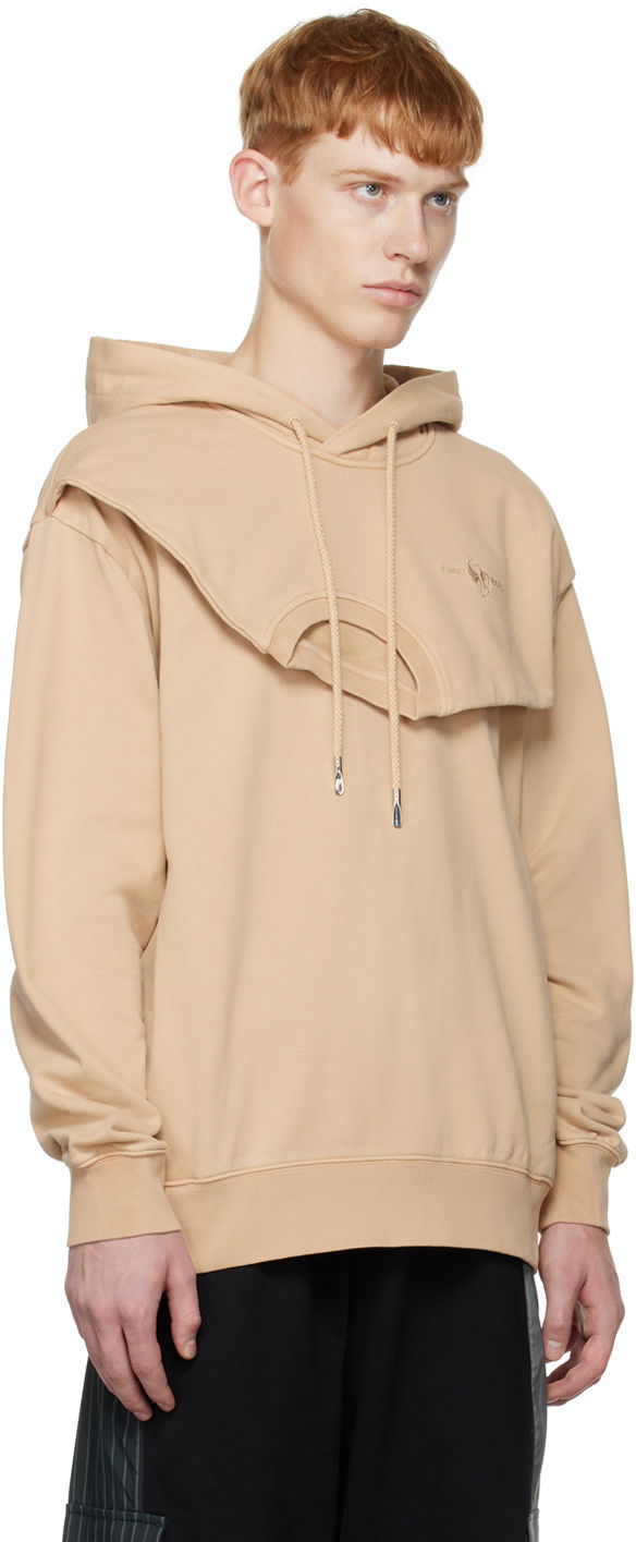 Sweatshirt Feng Chen Wang Feng Chen Wang Paneled Hoodie Beige | FMF14HD04, 1