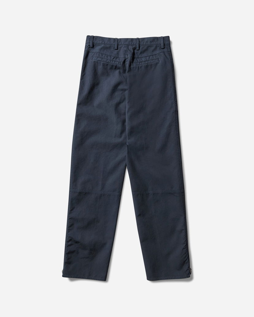 Byxor Dries Van Noten Overdyed Zip Pants Mörkblå | 252-020940-2101 509