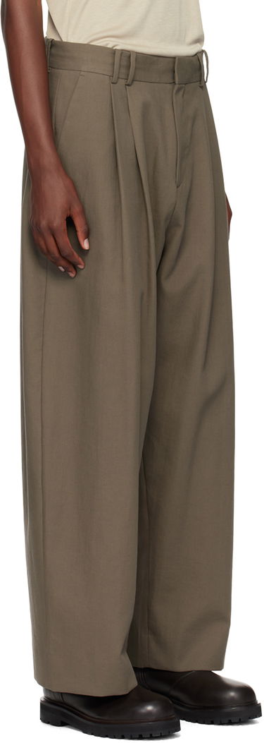 Byxor Studio Nicholson Studio Nicholson Line Pleated Trousers Grön | LINE SNM - 1185, 1
