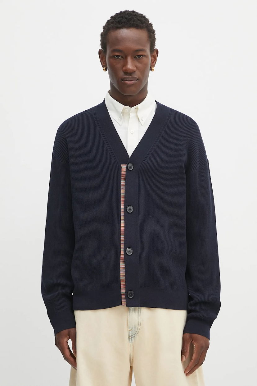 Sweater Paul Smith Paul Smith Wool Cardigan Mörkblå | M1R.531Z.T02763