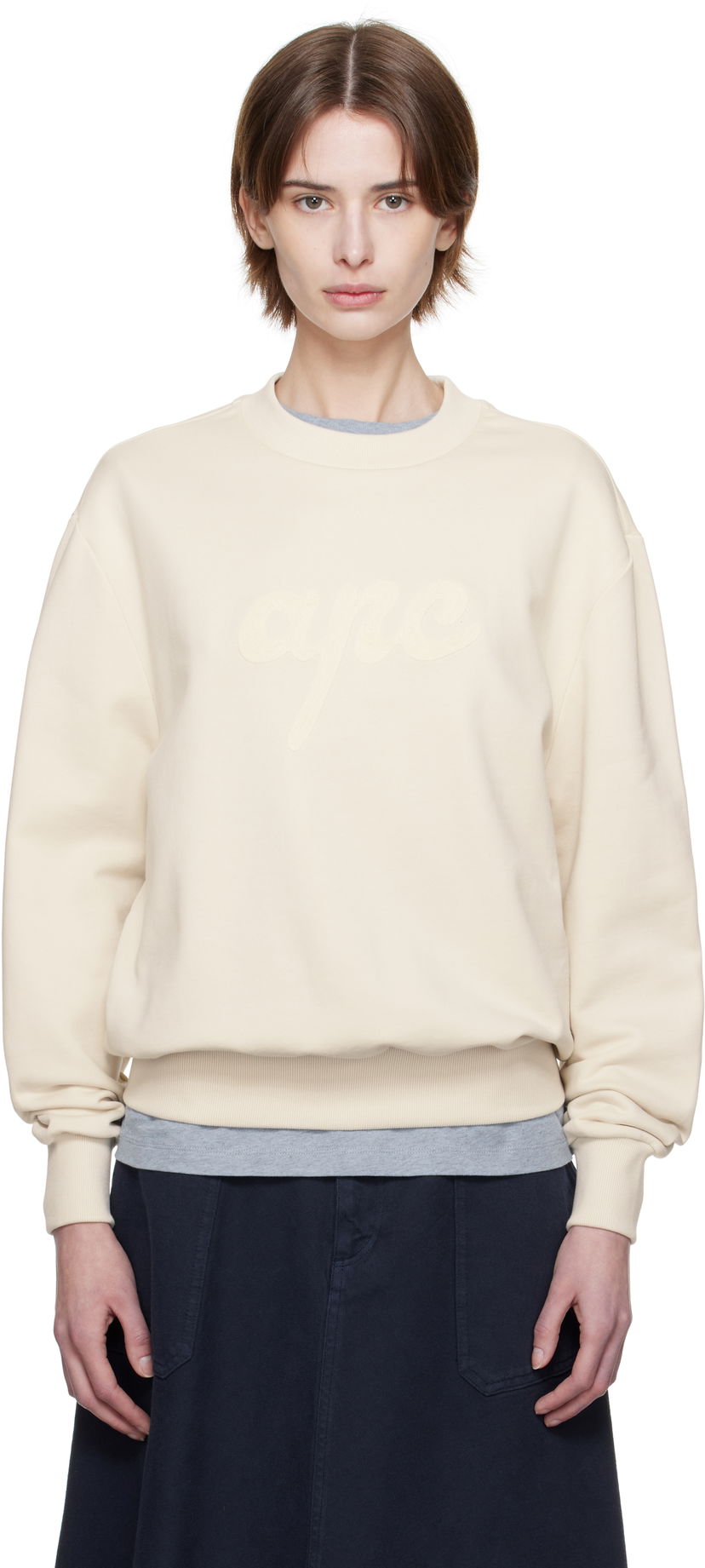 Sweatshirt A.P.C. A.P.C. Ethan Sweatshirt Beige | COHGT-M27975