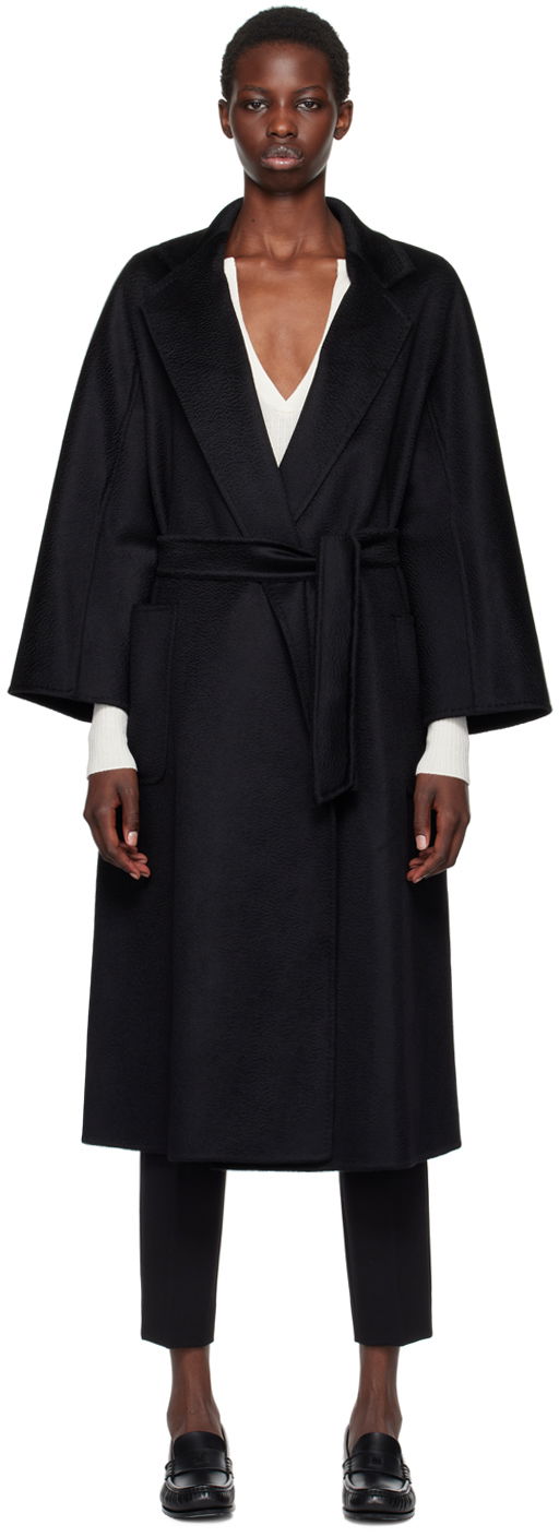 Rockar Max Mara Ludmilla Icon Wrap Coat Svart | 2421016051