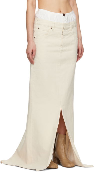 Kjol Maison Margiela Maison Margiela 'Anonymity Of The Lining' Denim Maxi Skirt Beige | S51MI0004 M35261, 1