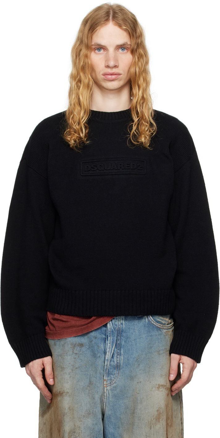 Sweater DSQUARED2 Crewneck Sweater Svart | S74HA1475_D13029
