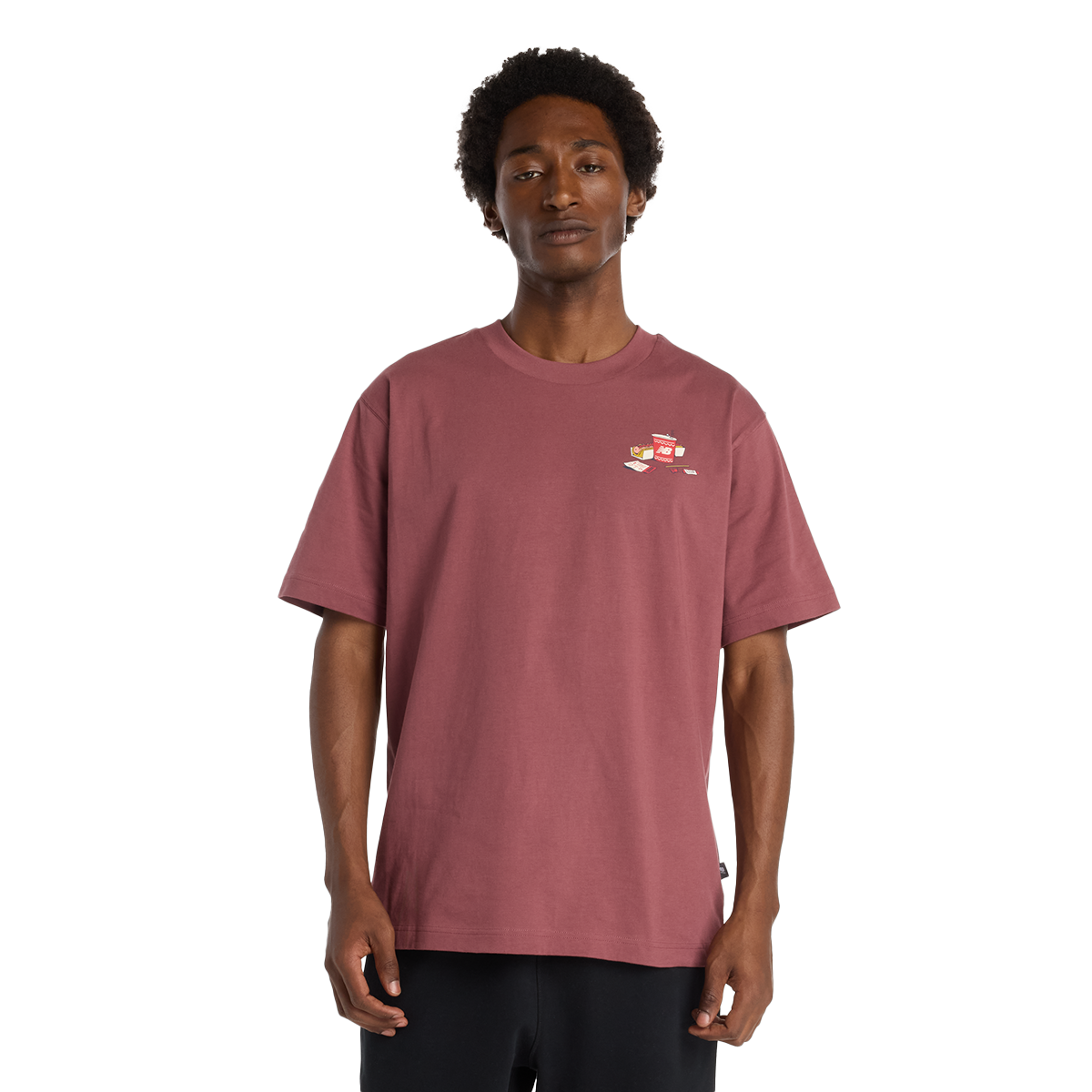 T-shirt New Balance Spectator Graphic T-Shirt Bourgogne | MT53931-WAD, 0