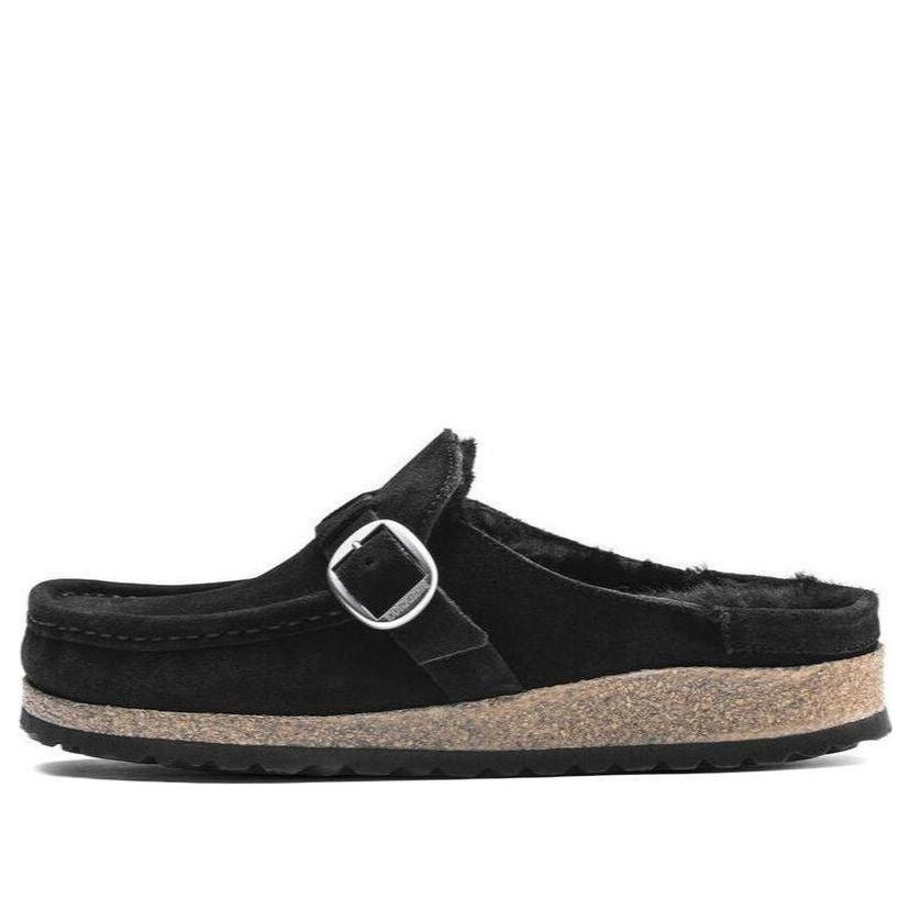 Sneakers och skor Birkenstock Buckley Shearling Suede Narrow Fit Sandals Svart | 1018126