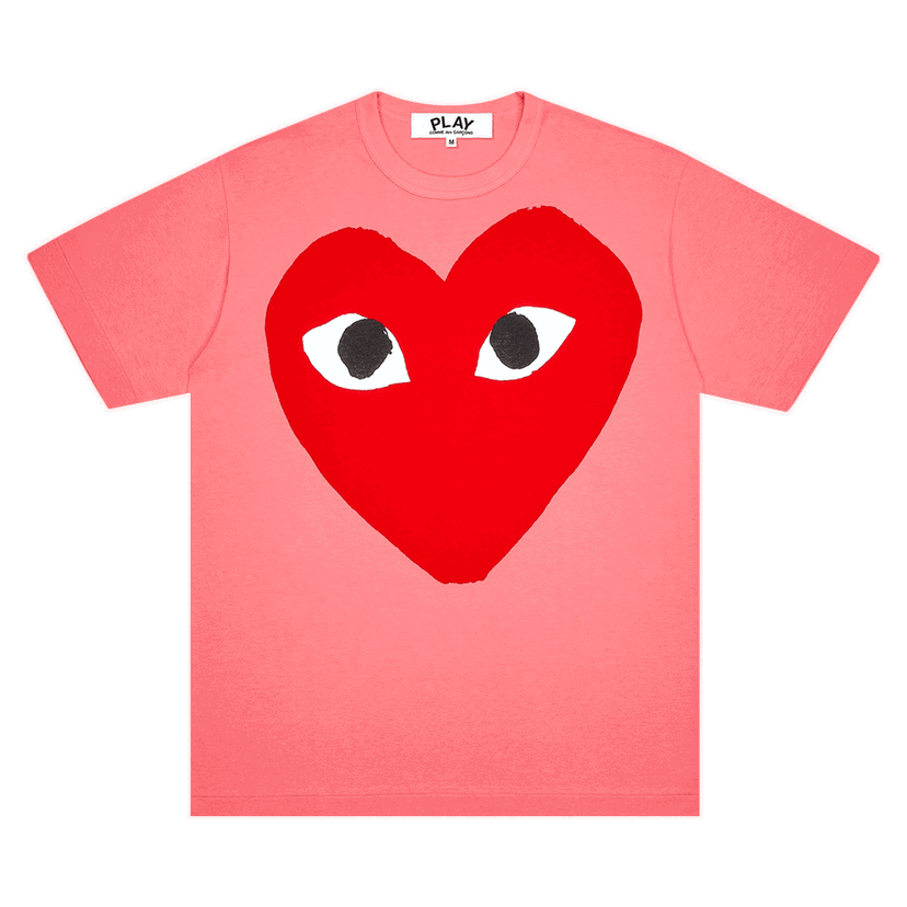 T-shirt Comme des Garçons PLAY Big Heart T-Shirt Rosa | AZ T273 051 3
