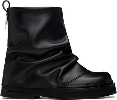 Kläder The Attico Attico Mini Robin Slouch Leather Boots Svart | 247WSH00832 LBT019AA, 0