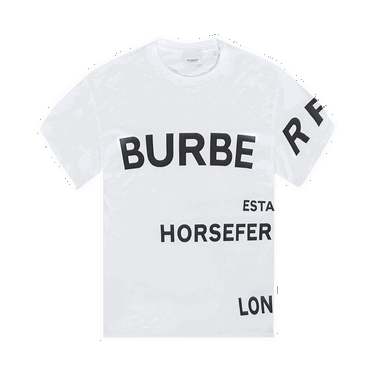 T-shirt Burberry Horseferry Print Oversized T-Shirt Vit | 8048748, 0