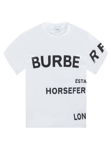 T-shirt Burberry Horseferry Print Oversized T-Shirt Vit | 8048748