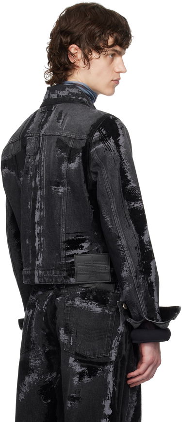Bomberjacka Jean Paul Gaultier Jean Paul Gaultier 'The Flocked' Denim Jacket Svart | 25/33-F-VE094-D016-06, 2