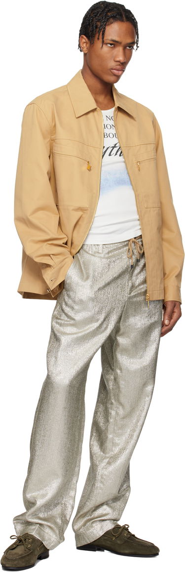 Jacka Casablanca Casablanca Zip-Up Jacket Beige | MS25-JK-341-01, 3