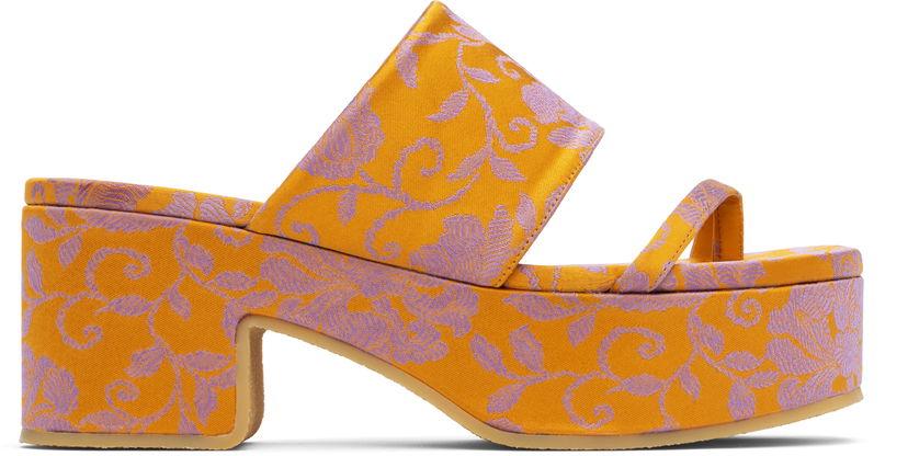 Tillbehör Dries Van Noten Dries Van Noten Platform Heeled Sandals Gul | WS251-1637-730