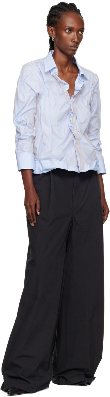 Skjorta Maison Margiela Maison Margiela Organic Cotton Button-Down Shirt Blå | S29DL0218 MTN125, 3